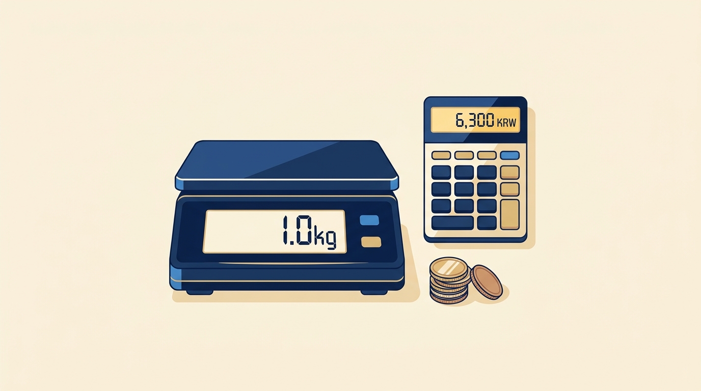 이지타오 배대지 요금 — 1kg 6,300원 공동 4위, 0.5kg마다 850원 공식 (2026)