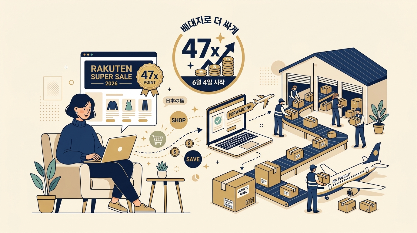 라쿠텐 슈퍼세일 2026 — 6월 4일 시작, 포인트 47배·배대지로 더 싸게 받는 법